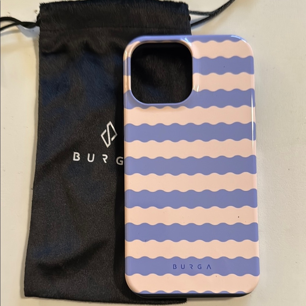 Violet Purple & Light Pink Burga iPhone 13 Pro Max Case, MagSafe Compatible